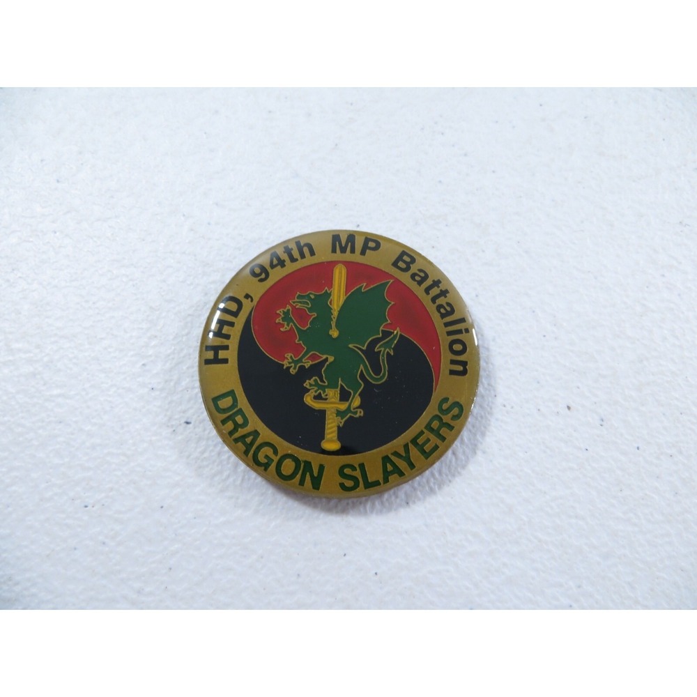 94th MP Military Police Battalion HHD Dragon Slayers Challenge Coin